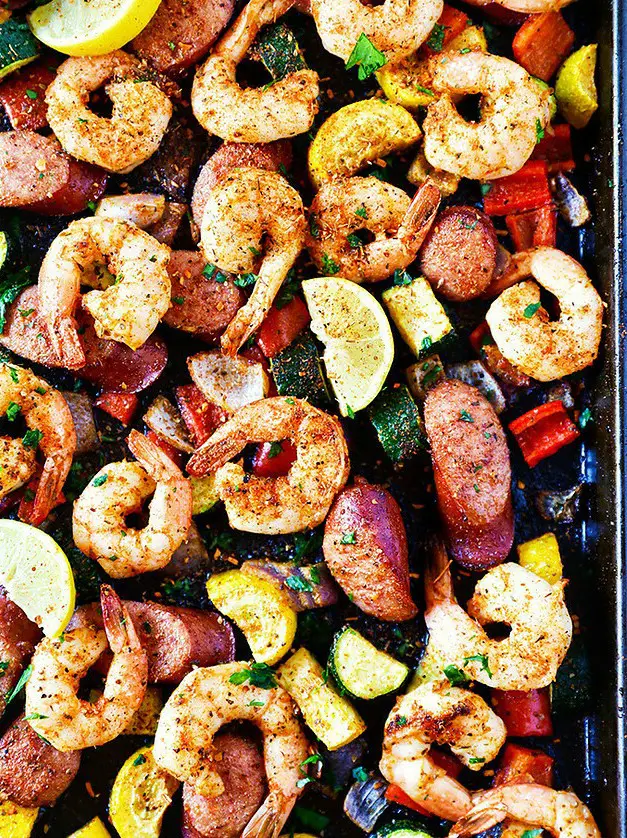 Sheet Pan Cajun Shrimp Dinner