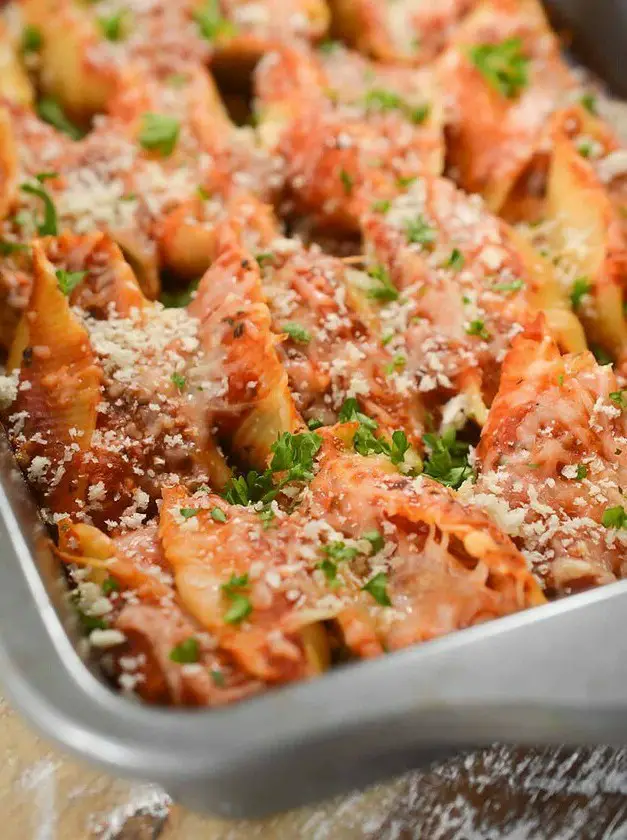 Chicken Parm Stuffed Shells