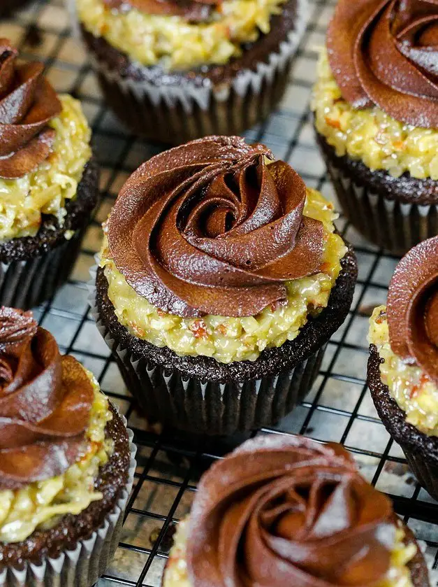 German Chocolate Cupcake