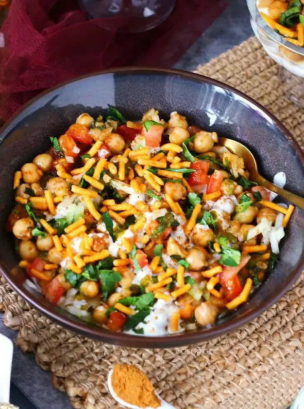 Chana Chaat with Yogurt