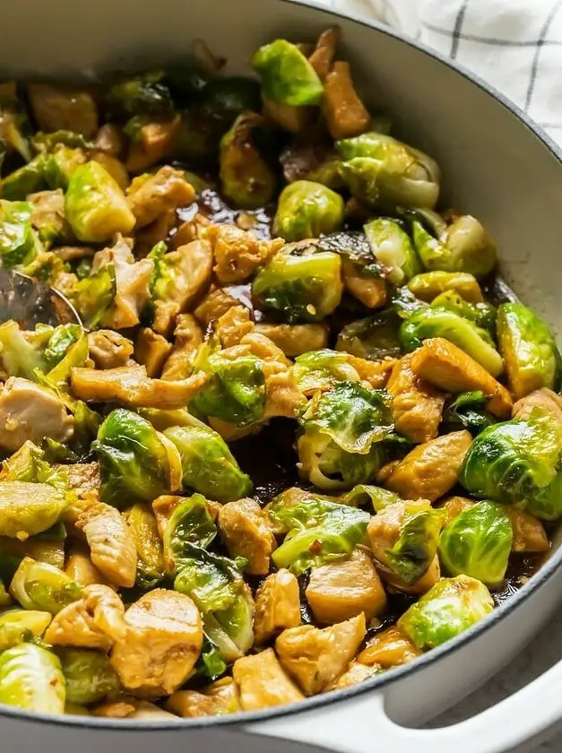 Skillet Chicken & Brussels Sprouts