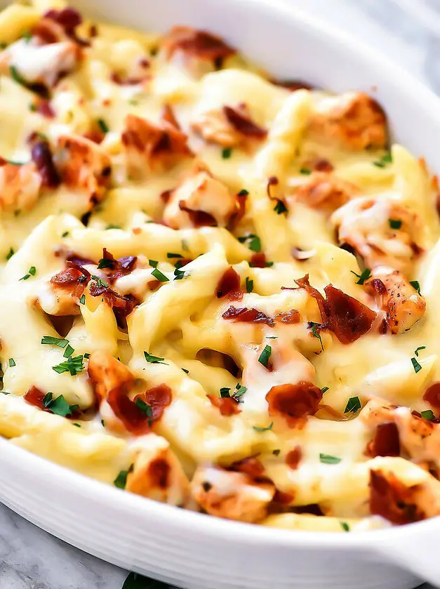 Chicken Ranch Pasta Bake