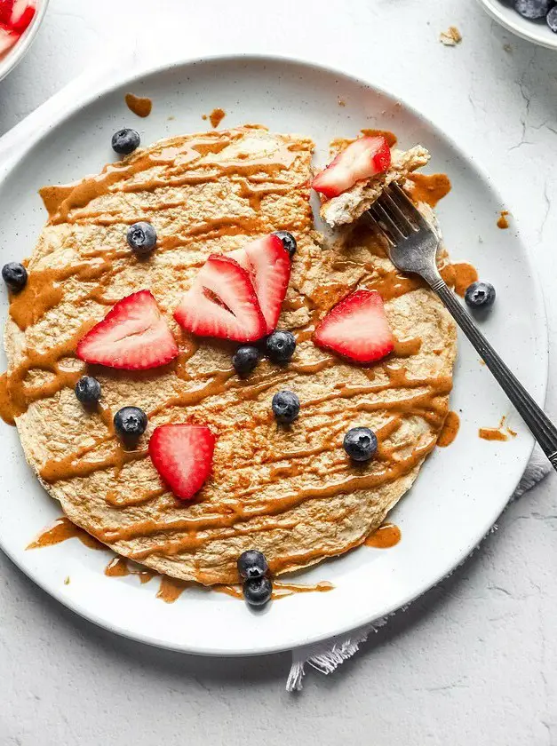 Egg White and Oatmeal Protein Pancake