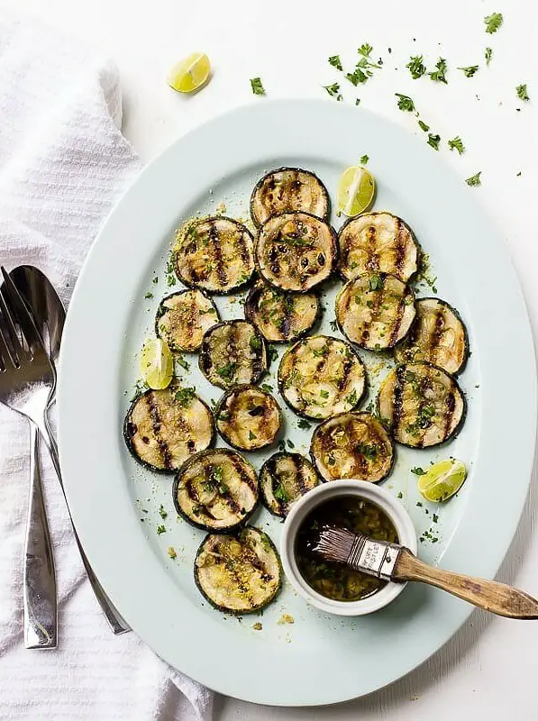 Lemon Garlic Grilled Zucchini