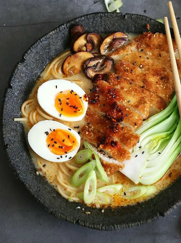 Creamy Miso Ramen with Chicken Katsu