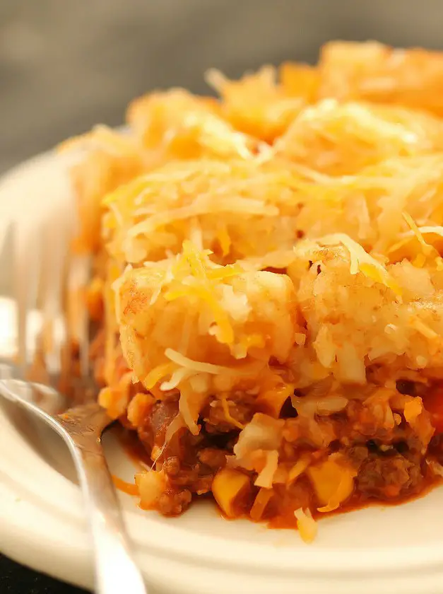 BBQ Tater Tot Casserole