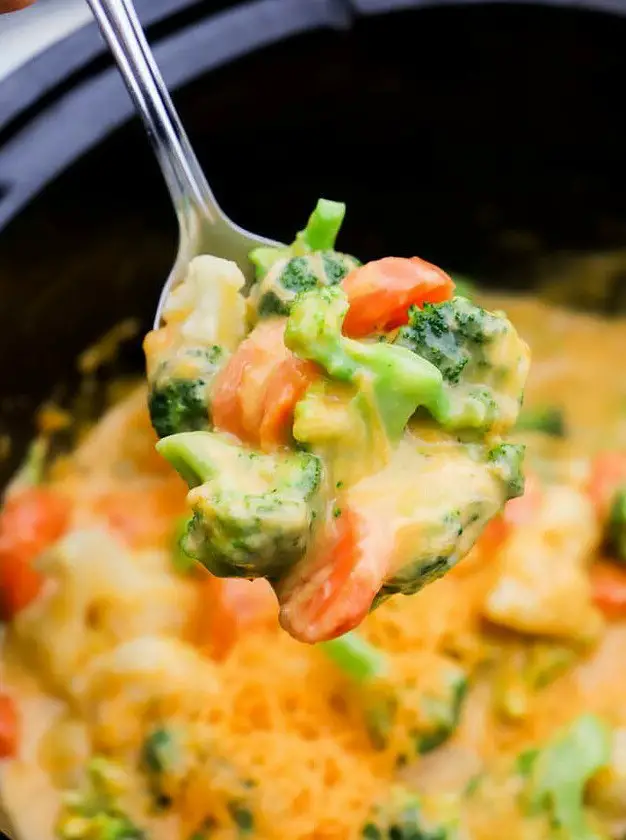 Slow Cooker Cheesy Vegetable Casserole