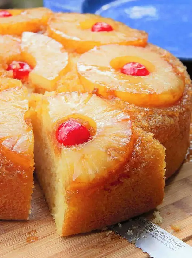 Dutch Oven Upside Down Pineapple Cake