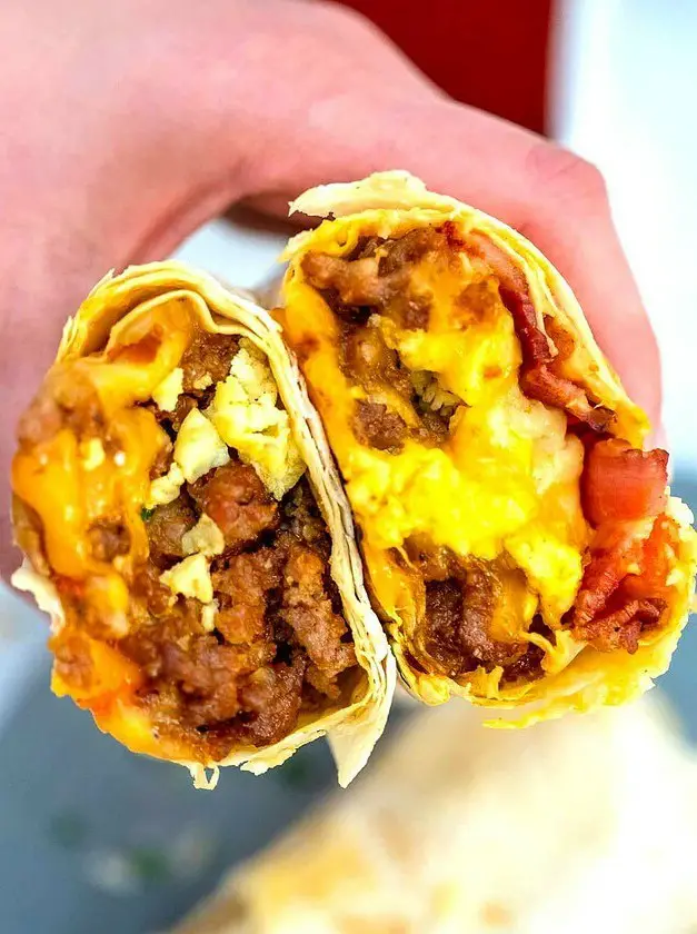 Sausage Egg and Cheese Breakfast Burrito