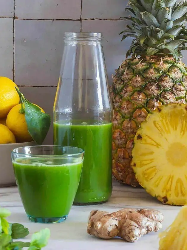 Pineapple Cucumber Ginger Lemon Weight Loss Juice