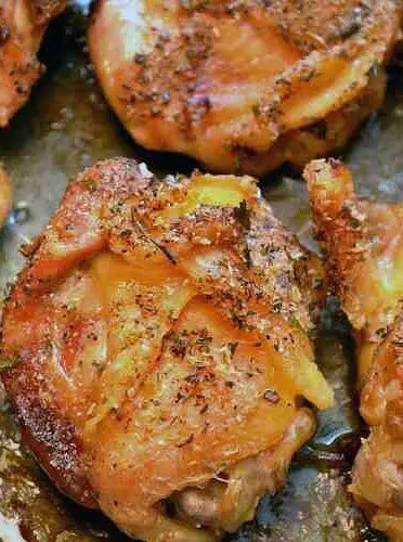 Slow Roasted Chicken Thighs