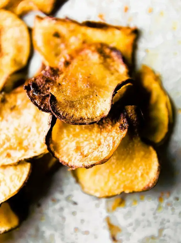 BBQ Baked Rutabaga Chips