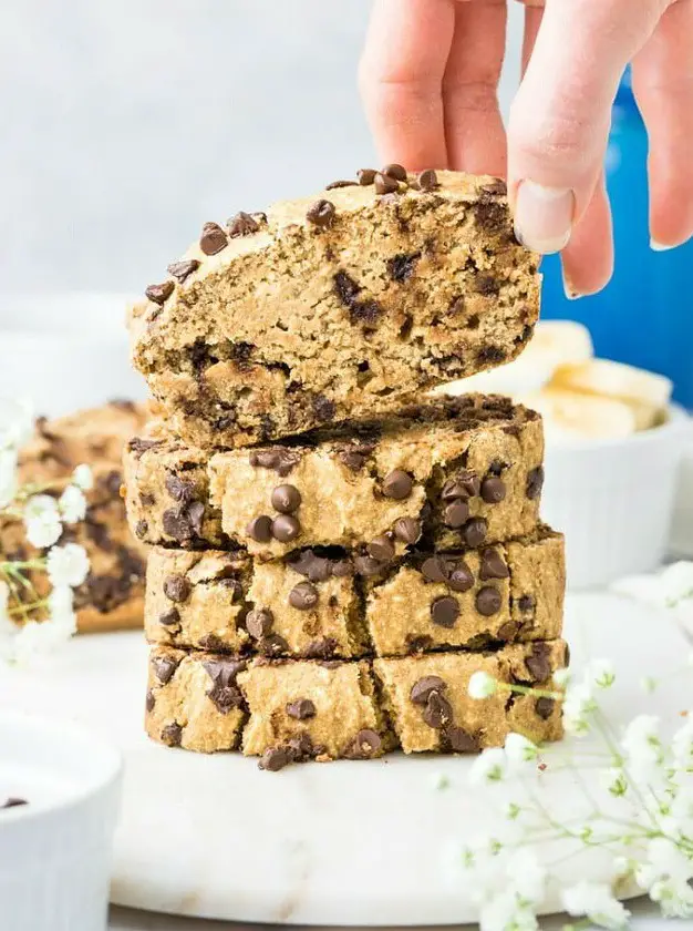 Healthy Chocolate Chip Banana Oat Bread