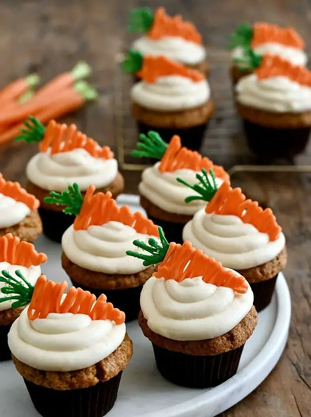 Carrot Cupcakes with Cream Cheese Frosting