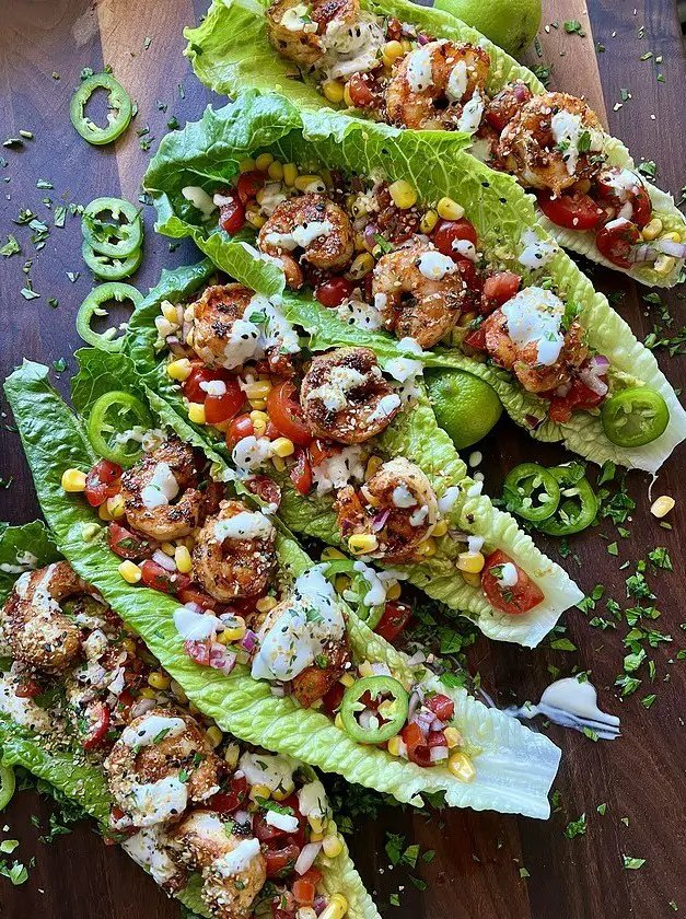 Low Carb Spicy Shrimp Tacos