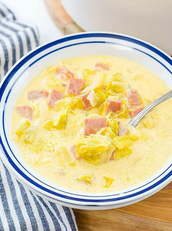 Creamy Ham and Cabbage Soup