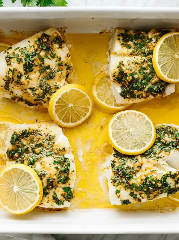 Garlic Herb Baked Cod