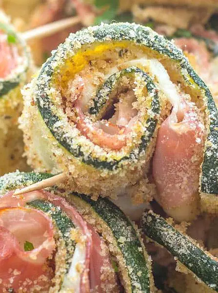 Baked Breaded Zucchini Roll-Ups