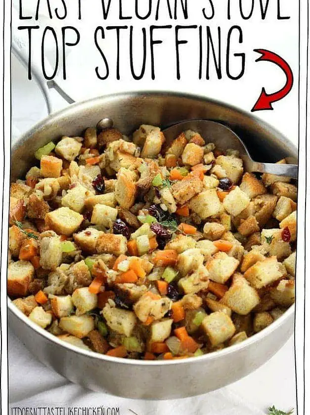 Easy Vegan Stove Top Stuffing