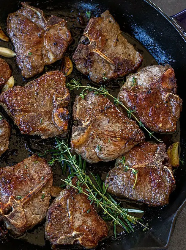 Pan Seared Lamb Loin Chops