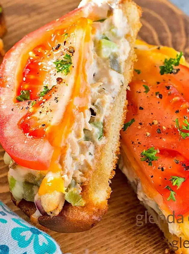 Tuna Melt Open Face Sandwich