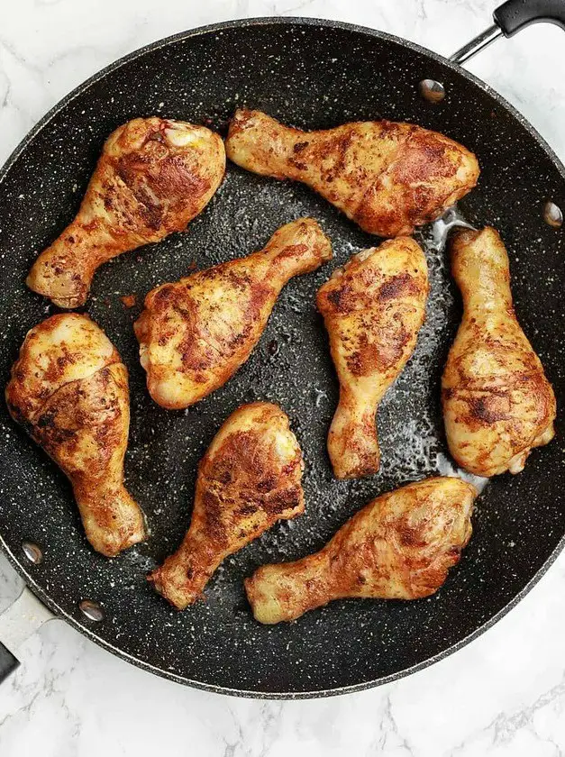 Pan Fried Chicken Drumsticks