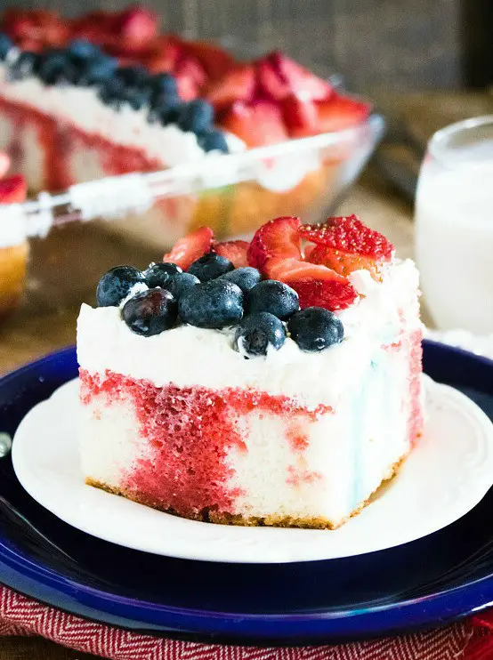 Red White and Blue Poke Cake