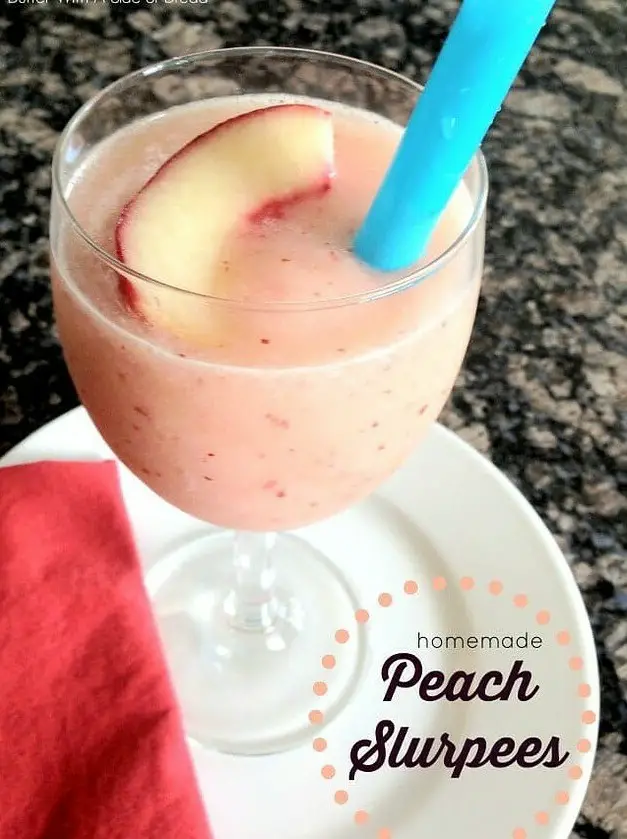 Homemade Peach Slurpees