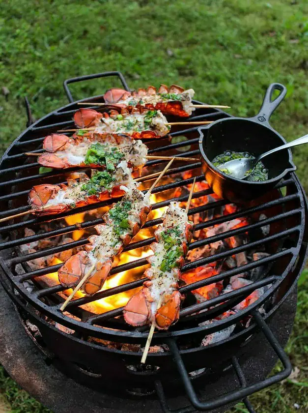 Lobster Skewers with Bang Bang Sauce