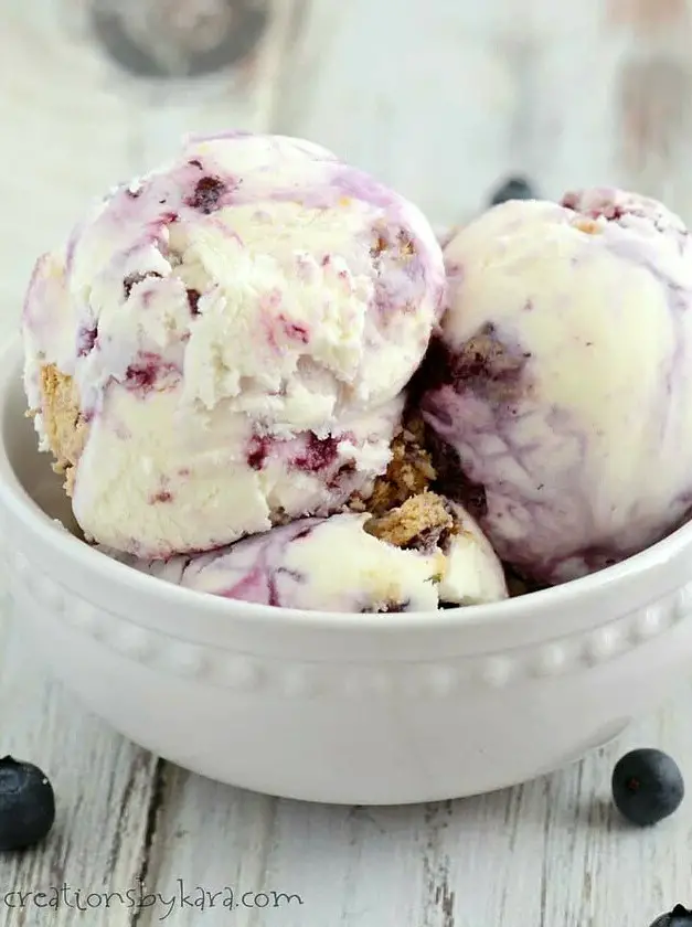 Lemon Blueberry Cheesecake Ice Cream