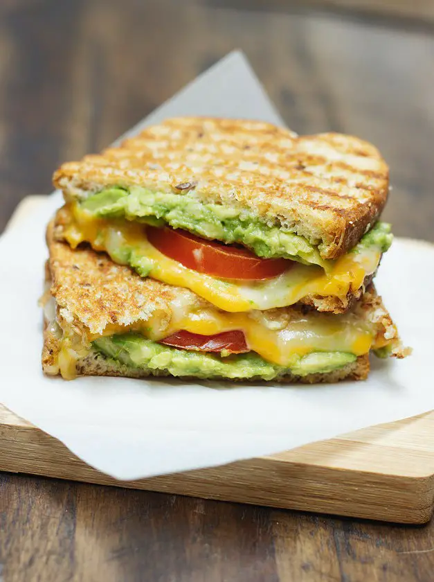 Avocado and Tomato Grilled Cheese Sandwich