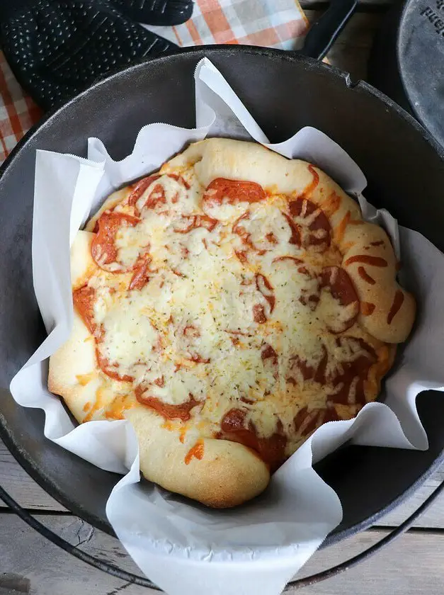 Campfire Dutch Oven Pizza