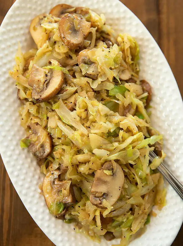 Easy Fried Cabbage and Mushrooms