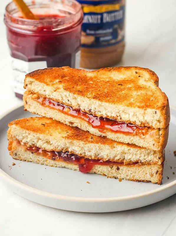 Toasted Peanut Butter and Jelly Sandwich