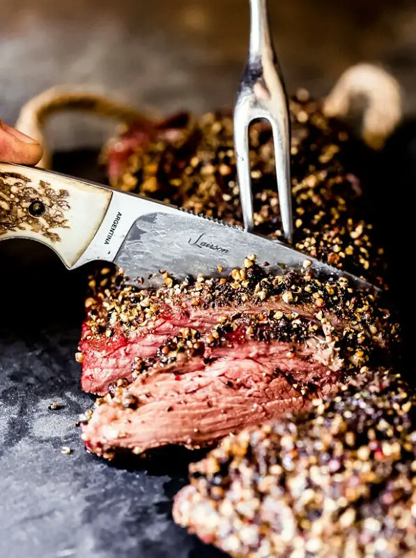 Peppercorn Crusted Elk Tenderloin