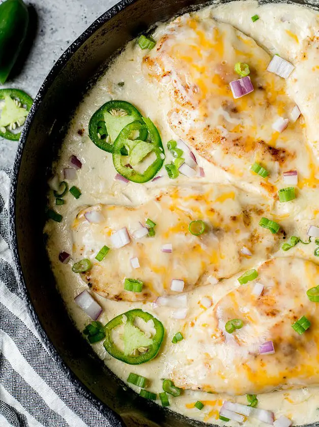 One Pan Cheesy Jalapeño Chicken