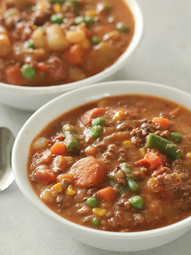 Instant Pot Ground Beef and Vegetable Stew