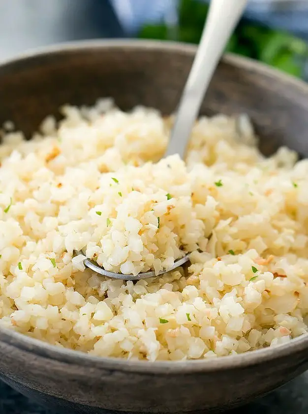 Garlic Roasted Cauliflower Rice