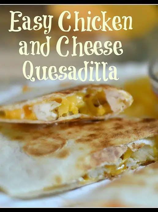 Easy Chicken and Cheese Quesadilla