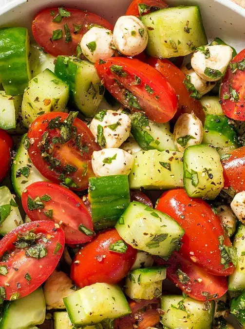 Cucumber Caprese Salad