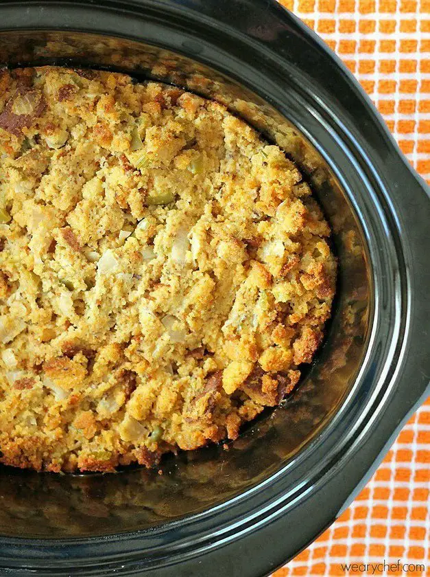 Slow Cooker Gluten Free Cornbread Dressing