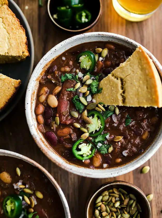 Three-Bean Vegan Chili