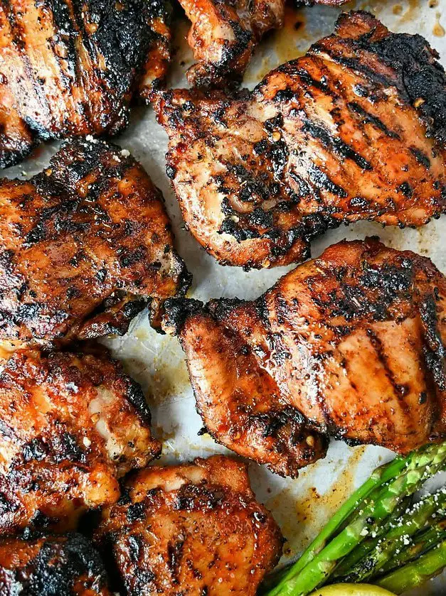 Sweet N Spicy Grilled Chicken Thighs