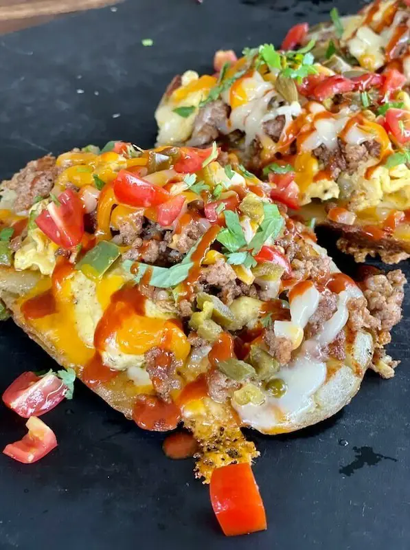 Smashed Breakfast Potato Skins