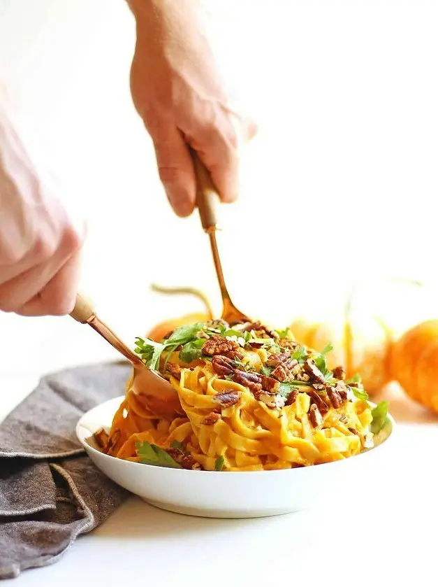 Cauliflower Pumpkin Fettuccine Alfredo