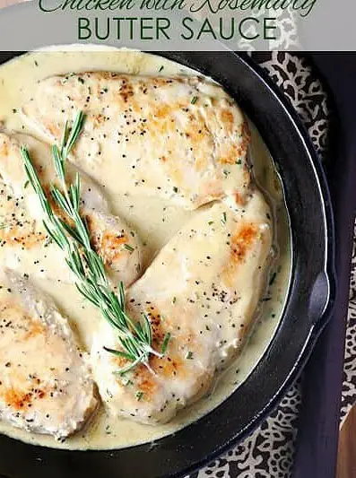 Chicken with Rosemary Butter Sauce