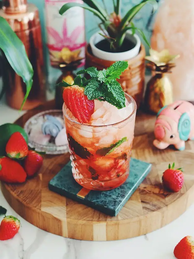 Strawberry Mezcal Mojito